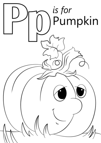 Letter P Is For Pumpkin Coloring Page